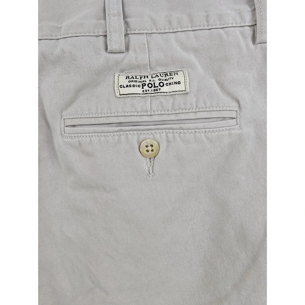 Vintage Polo By Ralph Lauren Tyler Cotton Ivory Shorts Men's 36 Pleated Front